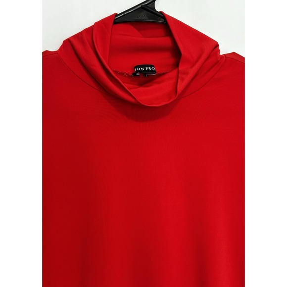 Boston Proper So Chic Ruched Long Sleeve Turtleneck Top Womens Large Red - Picture 3 of 12